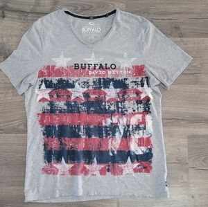 Men's stars & stripes shirt by Buffalo David Bitton size L